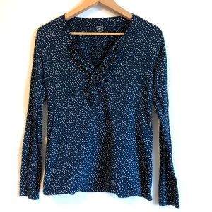 Ann Taylor LOFT navy blue blouse